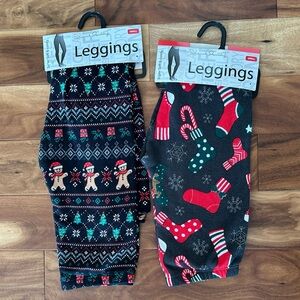 French Laundry Festive Holiday Leggings Set size Small